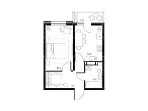 1-к квартира, вторичка, 36м2, 5/25 этаж