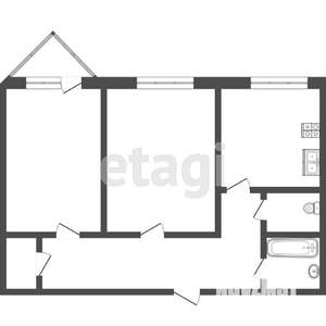 2-к квартира, вторичка, 52м2, 5/9 этаж