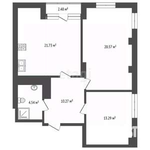 2-к квартира, вторичка, 72м2, 17/20 этаж