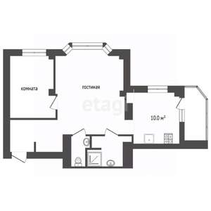 2-к квартира, вторичка, 55м2, 18/18 этаж