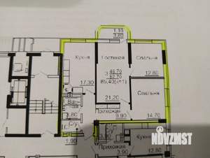 3-к квартира, вторичка, 85м2, 1/9 этаж