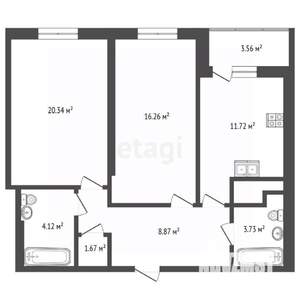 3-к квартира, вторичка, 106м2, 13/21 этаж