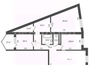 4-к квартира, вторичка, 91м2, 8/9 этаж