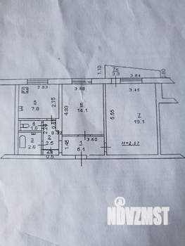 2-к квартира, вторичка, 53м2, 9/9 этаж