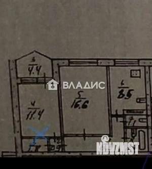 2-к квартира, вторичка, 50м2, 3/9 этаж