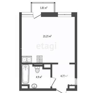 Студия квартира, вторичка, 32м2, 8/24 этаж