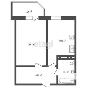 1-к квартира, вторичка, 37м2, 24/24 этаж