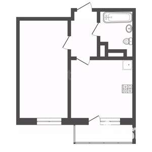 1-к квартира, вторичка, 41м2, 17/26 этаж