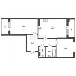 2-к квартира, вторичка, 70м2, 11/12 этаж