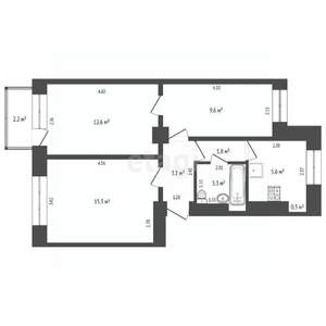 3-к квартира, вторичка, 52м2, 4/5 этаж