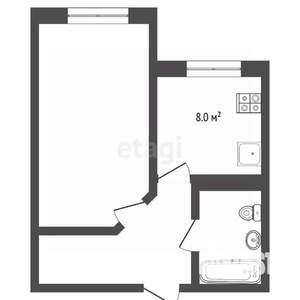 1-к квартира, вторичка, 35м2, 5/22 этаж