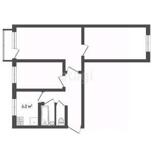 3-к квартира, вторичка, 60м2, 3/5 этаж