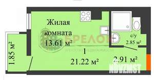 Студия квартира, вторичка, 21м2, 10/25 этаж