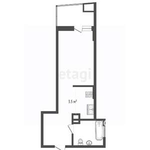 Студия квартира, вторичка, 29м2, 24/25 этаж