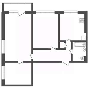 3-к квартира, вторичка, 58м2, 4/5 этаж