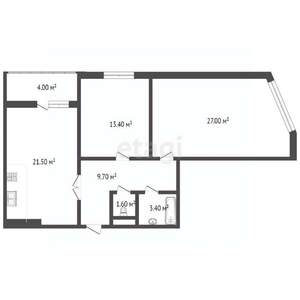 2-к квартира, вторичка, 79м2, 20/22 этаж