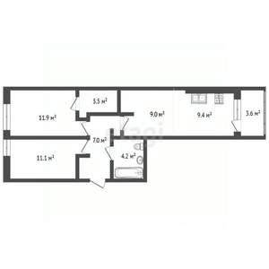 2-к квартира, вторичка, 57м2, 10/27 этаж