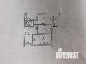 2-к квартира, вторичка, 54м2, 1/24 этаж