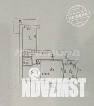 3-к квартира, вторичка, 68м2, 2/9 этаж