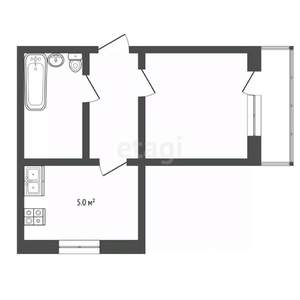 1-к квартира, вторичка, 31м2, 5/9 этаж