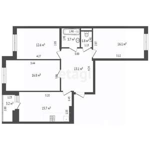 3-к квартира, вторичка, 84м2, 19/23 этаж