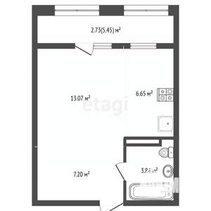 Студия квартира, вторичка, 34м2, 11/18 этаж