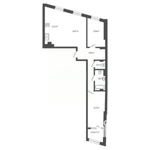 2-к квартира, вторичка, 90м2, 9/25 этаж