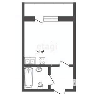 Студия квартира, вторичка, 24м2, 10/21 этаж