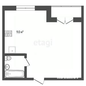 1-к квартира, вторичка, 37м2, 3/4 этаж