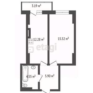 1-к квартира, вторичка, 40м2, 8/24 этаж