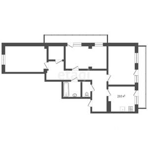 3-к квартира, вторичка, 115м2, 9/19 этаж