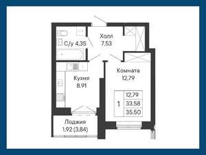 1-к квартира, вторичка, 36м2, 7/8 этаж
