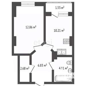 1-к квартира, вторичка, 38м2, 1/24 этаж