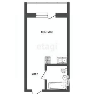 Студия квартира, вторичка, 34м2, 8/26 этаж