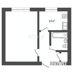 1-к квартира, вторичка, 30м2, 2/3 этаж
