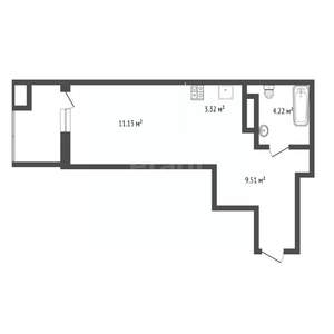 Студия квартира, вторичка, 29м2, 18/25 этаж