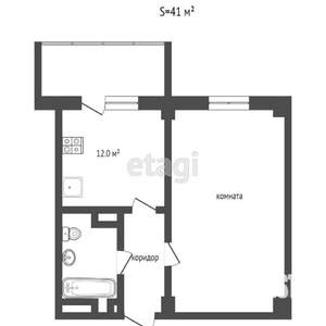 1-к квартира, вторичка, 45м2, 24/24 этаж