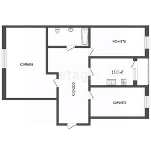 3-к квартира, вторичка, 70м2, 9/18 этаж
