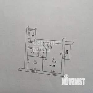 1-к квартира, вторичка, 50м2, 2/15 этаж