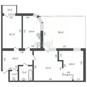 5-к квартира, вторичка, 145м2, 10/11 этаж