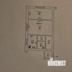 2-к квартира, вторичка, 37м2, 2/2 этаж