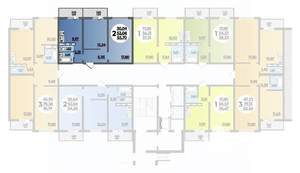 2-к квартира, строящийся дом, 56м2, 14/17 этаж