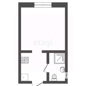 Студия квартира, вторичка, 21м2, 3/3 этаж