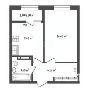 1-к квартира, вторичка, 35м2, 16/22 этаж