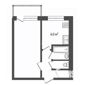 1-к квартира, вторичка, 32м2, 5/9 этаж