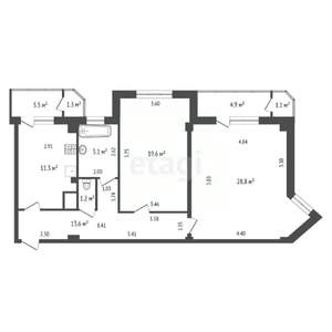2-к квартира, вторичка, 85м2, 3/19 этаж