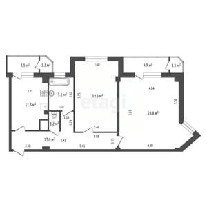2-к квартира, вторичка, 85м2, 3/19 этаж