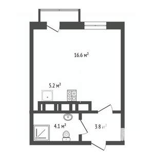 Студия квартира, вторичка, 32м2, 19/19 этаж