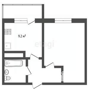 1-к квартира, вторичка, 38м2, 2/20 этаж