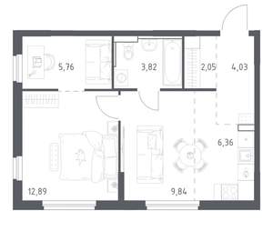 1-к квартира, вторичка, 45м2, 3/17 этаж